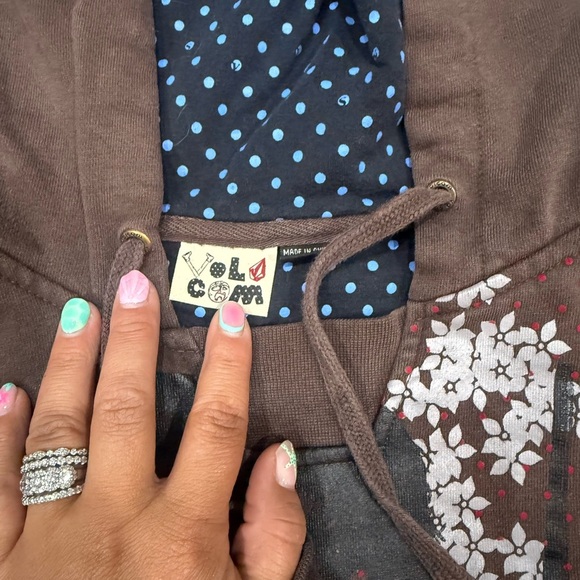 Volcom Brown Graphic Hoodie Sweater - Picture 2 of 4